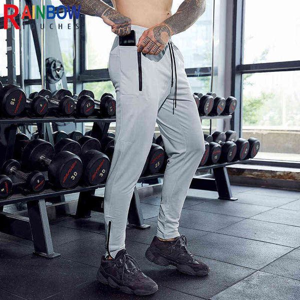 Herrenhosen Rainbowtouches Gym Pant Männer Sporthosen Leggings Mittelelastisch Jugendmode Reißverschluss Multi-Pocket-Hosen Hervorragende Qualität Herren T220909