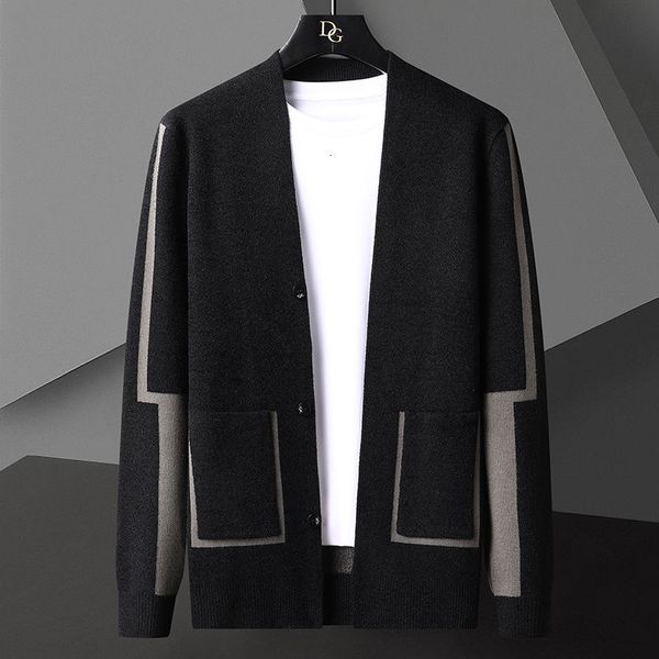 Maglioni da uomo Linea autunnale Decorazione Cardigan lavorato a maglia Uomo manica lunga Slim Fit Cappotto da uomo Noel Kazak Heren 220909