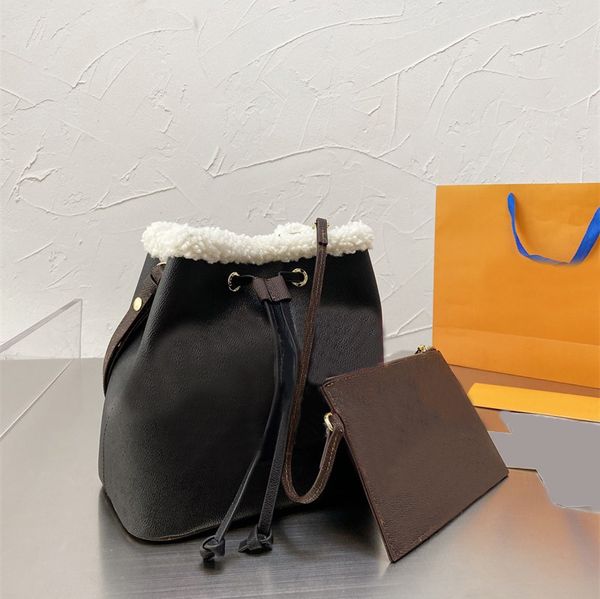 2021 Designer Borse Coulisse autunno inverno in pelle di lana di agnello Borsa a tracolla Borsa a tracolla da donna Dimensioni portafoglio 26 cm