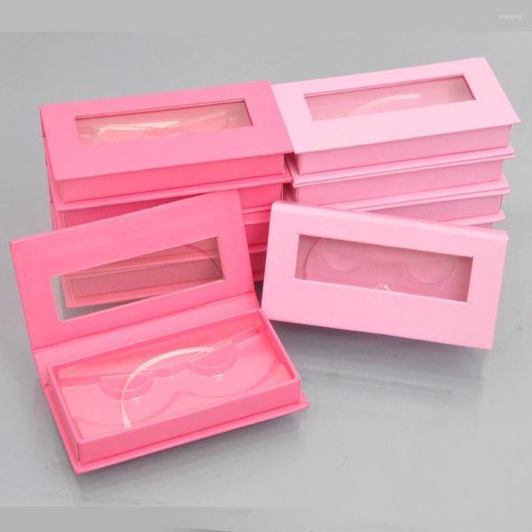 Falsche Wimpern 20 stücke Großhandel Verpackung Box Individuelles Logo Gefälschte 3d Nerz Streifen Wimpern Boxen Faux Cils Magnetische Quadratische Fall leer