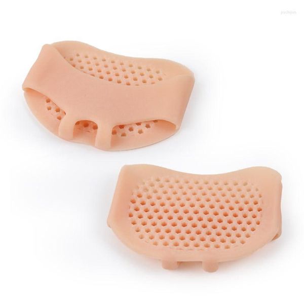 Mulheres meias brechas 1Pair Silicone Gel Insols Pads almofadas de antepé, suporte para pés dianteiro Sapatos de salto de salto lastável resistente