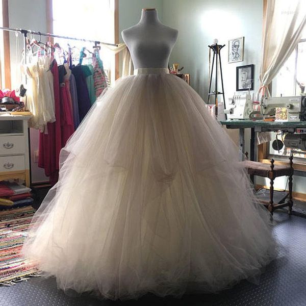 Gonne Incredibile gonna lunga e gonfia in tulle da donna lunghezza pavimento abito da ballo gonna tutu femminile per scatti Po da sposa fidanzamento Pos Saia