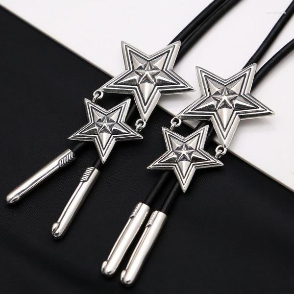 Fabricantes de redes por atacado S925 Sterling Silver Cody Cody asiática de colar de pingente de cinco pontas Cadeia de camisola personalizada coreana