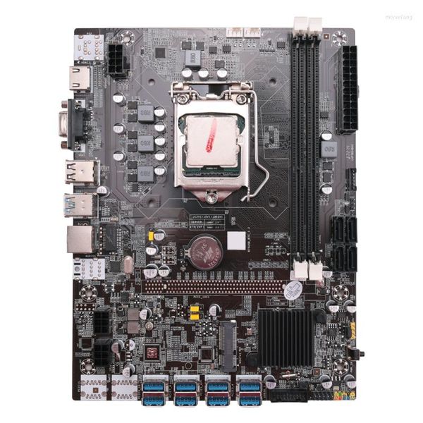 Schede madri AU42 -B75 Scheda madre mineraria BTC CPU casuale LGA1155 Supporto adattatore USB 8XPCIE 2XDDR3 MSATA B75 Minatore