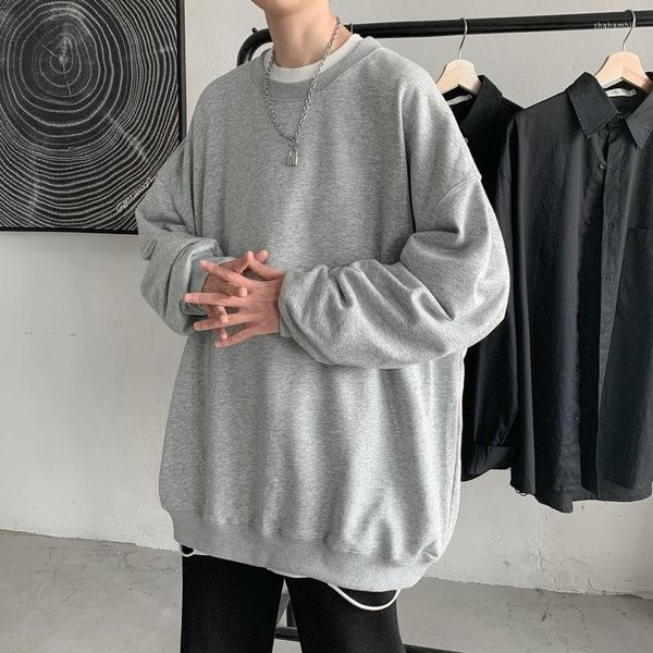 Felpe con cappuccio da uomo Felpe da uomo Uomo Nero Bianco Hip Hop Punk Pullover Streetwear Abbigliamento moda casual Uomo coreano oversize