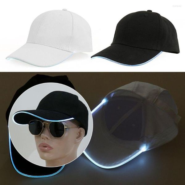 Berretti Cappello da baseball con luce a LED incandescente Cappelli da escursionismo Cappellino da uomo Visiere da pesca per ciclismo da corsa all'aperto