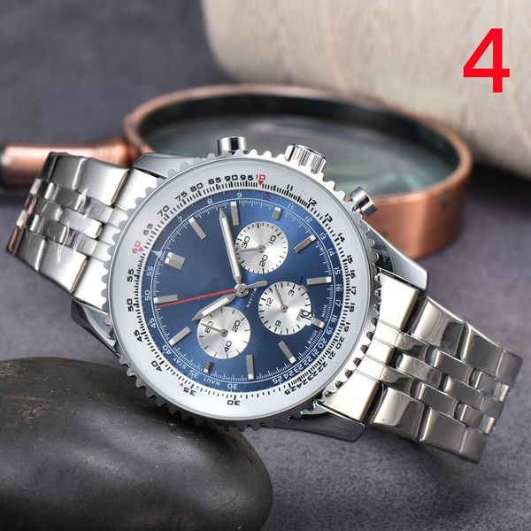 Relógios de pulso para homens 2022 novos relógios masculinos 48mm diâmetro todo dial trabalho quartzo relógio navitimer 1884 topo marca luxo cronógrafo cl1703