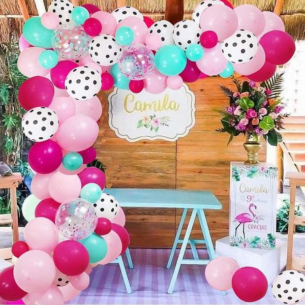 Party-Dekoration, 125 Überraschungs-Themen-Luftballon-Girlanden-Bogen-Set, Rose, Rot, Rosa, Blau, für Hochzeit, Abschlussfeier, Babyparty, Jahrestag, Geburt