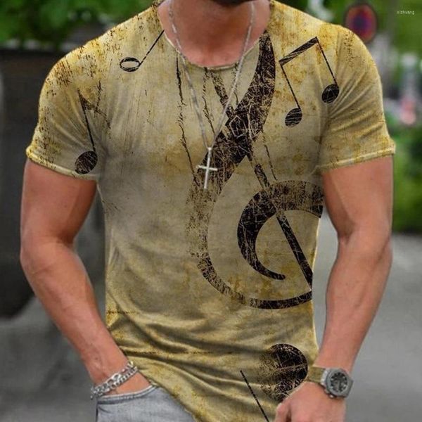 T-shirt da uomo T-shirt con stampa 3D grafica tridimensionale da uomo di moda estiva 2022 Camicia O-collo divertente casual Streetwear