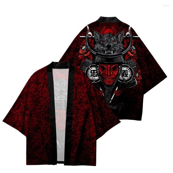 Abbigliamento etnico Giappone Cardigan Haori Retro Moda Donna Uomo Cosplay Tradizionale giapponese Samurai Stampa Harajuku Kimono Yukata Asiatico