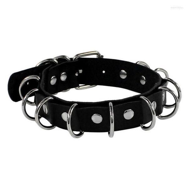 Choker Multilayers Spike Rivet Circle Sexy Women Girls Harness Collane Metallo O-Round Goth Collare Collana Collo Chocker Gioielli