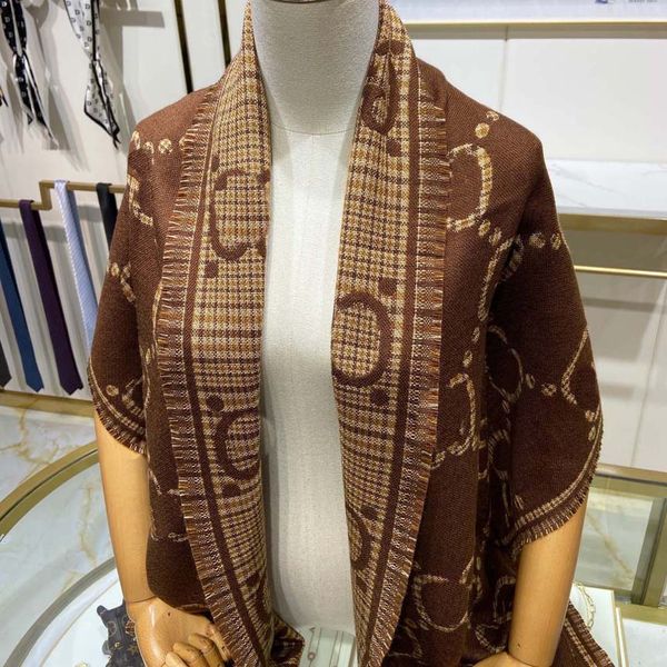 Шарф Высококачественный дизайнерский шарф, новые классические британские клетчатые хлопковые женские качественные кашемировые шарфы для женщин, осенне-зимняя шаль