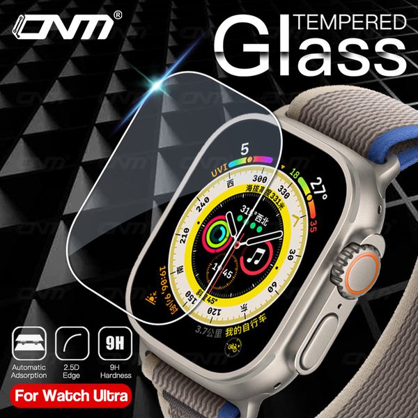 Protetor de tela de vidro temperado para Apple Watch Ultra Smart Watch HD Protetive Film Capa Compatível com Iwatch 49mm