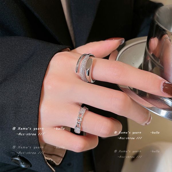 Design Sense 2022 nuovo classico anello semplice Micro Set anelli regolabili per donna ragazza gioielli di moda coreani accessori per feste