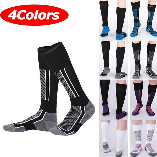 Sports Socks Inverno Aquecimento Longo Para Campica de Ciclismo ao ar livre Caminhando para camping Snowboard Ski Térmico Crianças Homens Mulheres