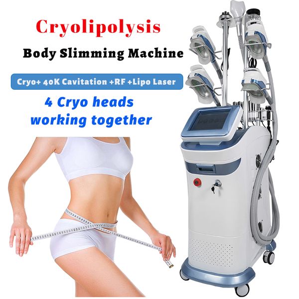 Cryolipolysis Fat Freezing Dimagrante Beauty Machine Body Shaping Usa 5 Cryo Vacuum Heads 4 che lavorano insieme
