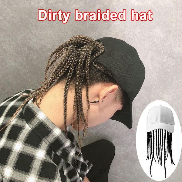 Chapéu de boina com dreadlocks Funny Wig Hairpiece para meninos meninos Chapéus da moda -mx8