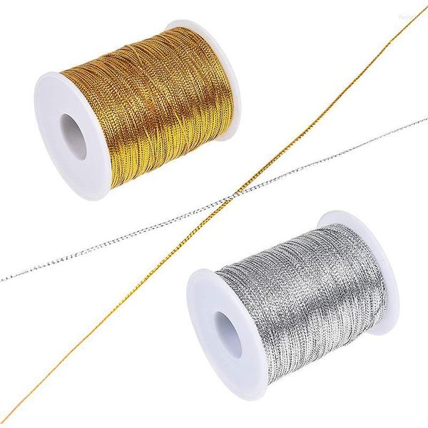 Kleidung Garn Band Golden Silber Seil Schnur Hochzeit Geschenkpapier Dekoration 1 mm 23 Meter Ornamente Faden