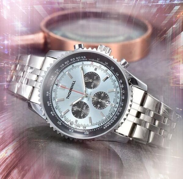 Definir Auger Men Timer Relógios de 45 mm Multifunção Manual de Dial Manual Quartz 2813 Cronógrafo Stopwatch Stopwatch Elegant Noble Wristwatch Table Montre Femme