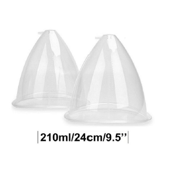 24 centimetri 210ml Grande Vuoto Ingrandimento Del Seno Coppe Sollevamento Dell'anca Glutei Firm Forma Del Corpo Sostituzione Torace Enhancer Pompa Tazza di Massaggio