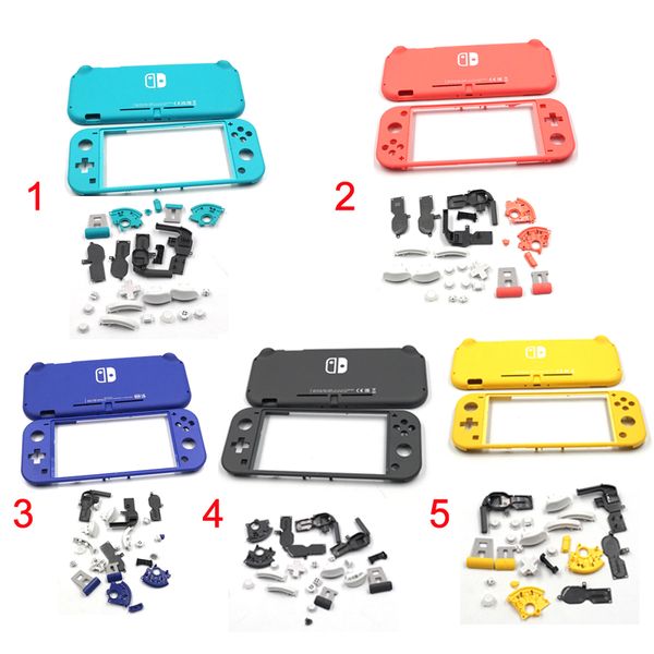 Оригинальный верхний и нижний корпус корпуса для NS Switch Lite Game Console Console Faceplate Cover L r Zl Zr Abxy кнопки кнопки Trigger FedEx DHL UPS Бесплатный корабль