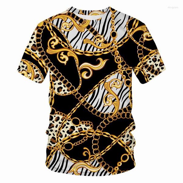 Magliette da uomo 3d -Shirt Serie di catene Magliette Uomo Donna Bambini Manica corta T-shirt cool Moda Casual Estate Ragazzo Ragazza Bambini Streetwear Top