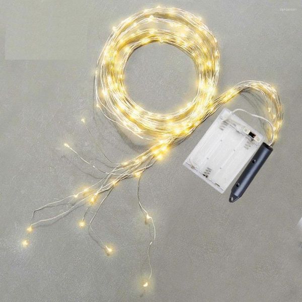 Cordes 100 LED cascade vigne arbre guirlande lumineuse batterie fée pour vacances noël Gazebo décors guirlande décoration