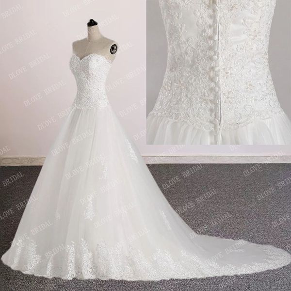 2022 abito da sposa fiore di pizzo innamorato bianco avorio moda abiti da sposa per le spose taglie forti su misura