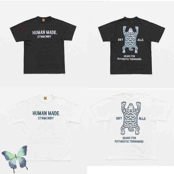 T-shirt da uomo Indietro Orso polare Tigre Stampa Uomo Donna Etichetta di lavaggio originale T-shirt HUMAN MADEA T220909