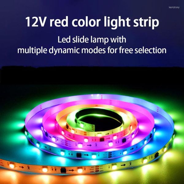 Lanterna mágica sem controle sem controle com 24 luzes/metro 12V Patch LED Patch Smart Waterspert Full Color Descoloration