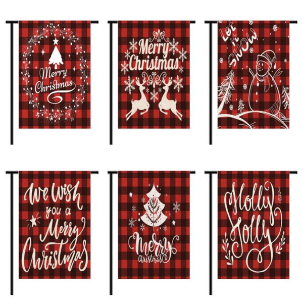 Bandiera del giardino di buon Natale Lettera di Natale Alberi Renne Banner Banner di Natale Decorazione Snowman Flags Flags Snowflake 30x45cm Th0264