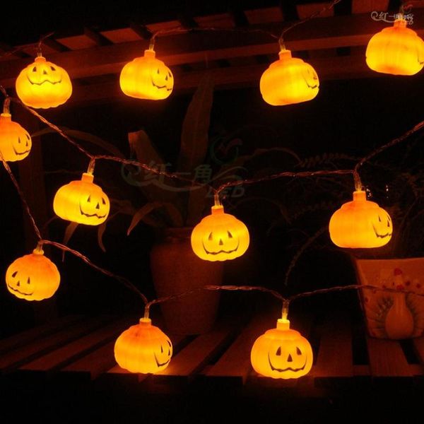 Strings 1m 2m 3m Battery Operated Halloween Pumpkin String Lights Holiday Christmas Party Garden Decoração