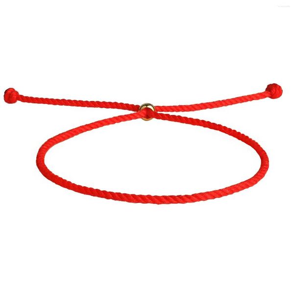 Bracelets de charme Kelitch Mão tecido vermelho pulseira de moda de moda feminino Bangle algodão Cordamento de amizade de joias por atacado