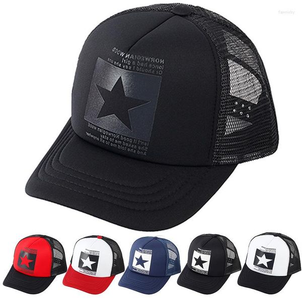 Ball Caps Moda Mesh Mesh Baseball Para homens Mulheres Summer Starable Stay Snapback Hats Outdoor Sport Sun Trucker Capt Caprot Drop