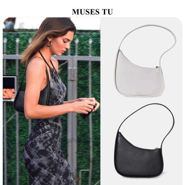 Bolsas de grife de grife feminino de luxo T R Minority Half Moon Bag de estilo muito simples Crescent Ken Bean