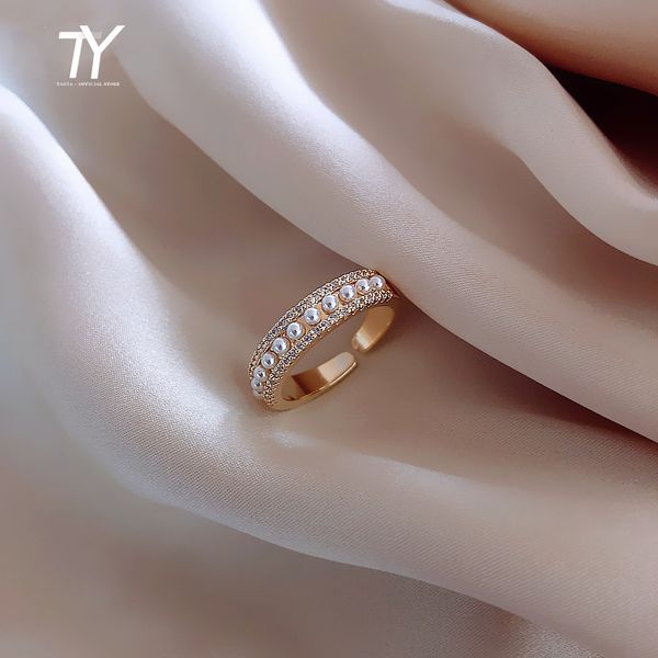 2020 neue mode einfache perle öffnung ring Südkoreanischen frauen exquisite schmuck student zeigefinger ring freundinnen Geschenk Ring