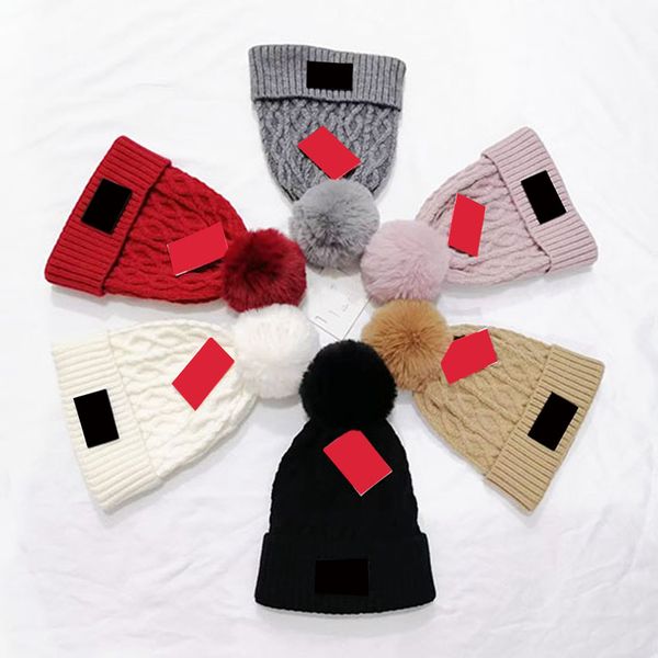 5 pezzi Inverno 6 colori uomo Viaggio ragazze Moda berretto donna Berretti Skullies Motivo decorativo Chapeu Berretti Cotone donna Berretto da sci tenere al caldo Casual h in rosa