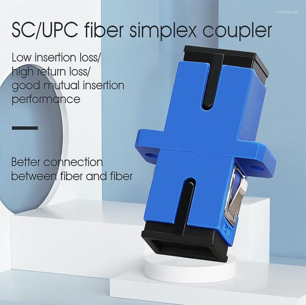 Equipamento de fibra óptica SC UPC Simplex Adaptador Optical Coupler Flange