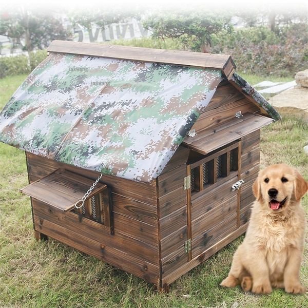 canili recinti per cani all'aperto chiuso Cuccia per cani di grandi dimensioni Gabbia per cani antipioggia Protezione solare Lettiera per gatti Cuccia per cani in legno Cortile Giardino Cuccioli Villa Forniture 220912