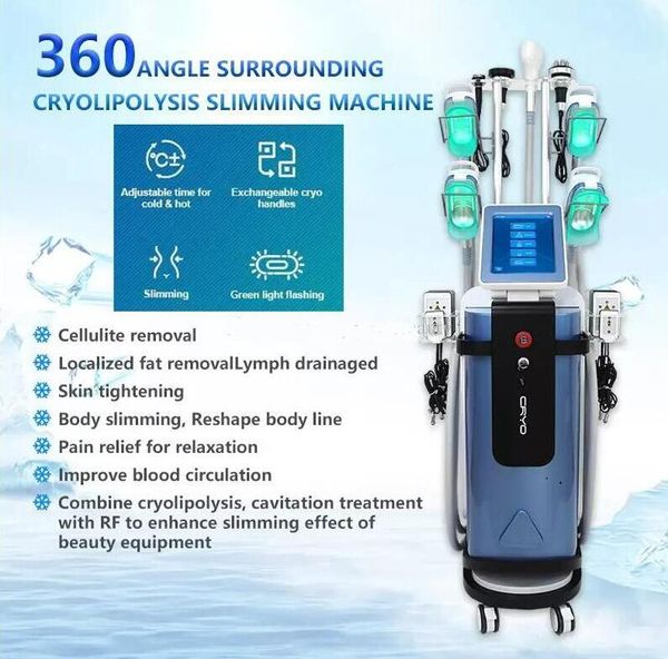 Congelamento professionale della criolipolisi 360 Macchina dimagrante ultrasonica 40K cavitazione lipo laser Congelamento della forma del corpo Congelamento dei grassi Slim Rf Lipolaser attrezzatura di bellezza