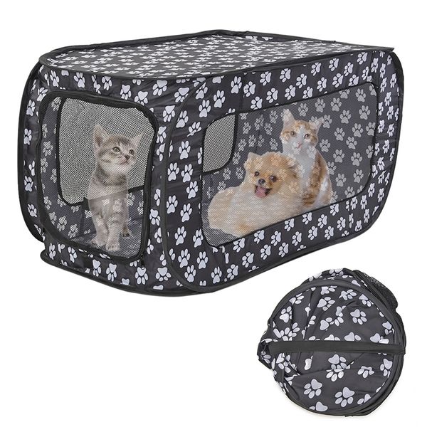 penne per canili Tenda pieghevole portatile per animali domestici Case pieghevole Recinzione per animali domestici Gabbia da viaggio per cani da gatto Gabbia per cani rettangolare Box Cuccia per cuccioli all'aperto Gently 220912