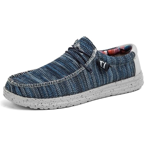 Sapatos sociais Trend Canvas Homens Barco Cara Deck Loafer Moda Ao Ar Livre Casual Plana Praia Tamanho Grande 220912