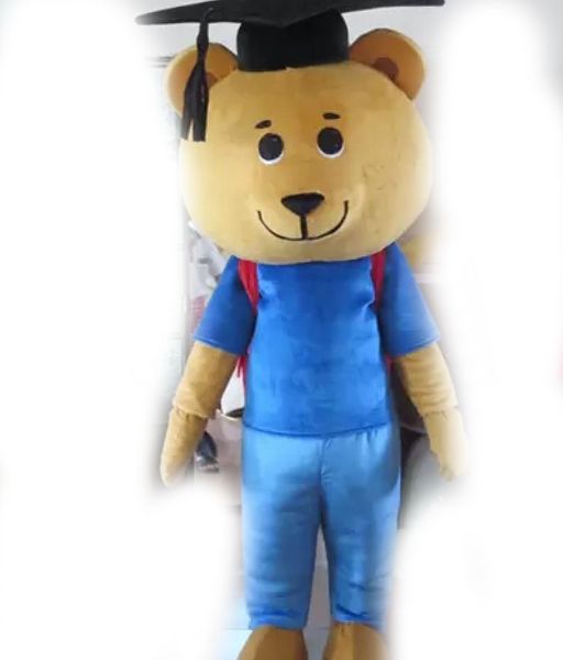 Novo estilo Teddy Bear Mascot Trajes de animação tema marrom urso marrom casco de desenho animado mascote caráter adulto halloween carnaval figurino