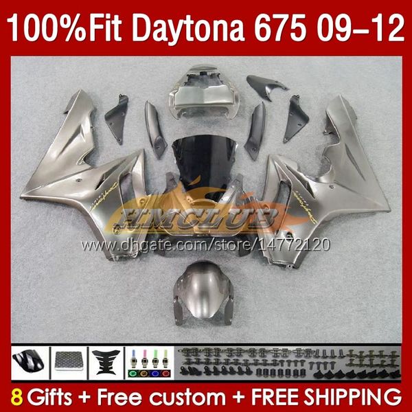 Moldões de injeção para Daytona 675 675r 2009-2012 Bodys 150no.27 Daytona675 09 10 11 12 Bodywork Daytona 675 R 2009 2010 2012 2012 OEM Fairing Kit Stock Champagne Stock