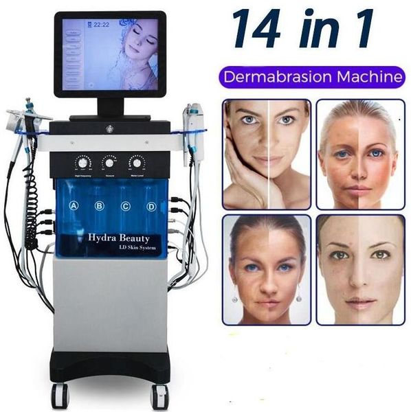 Klinikverwendung 11 in 1 Hydro -Mikrodermabrasion Biohebel Hydro Dermabrasion Peeling Hautreinigung Falten Akne Entfernungsmaschine mit PDT Hydra Gesichtsbehandlung