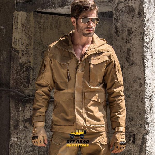 Giacche da uomo ORO Primavera Autunno Giacca stile M65 Tattico militare Materiale resistente alle intemperie con fodera termica Cappotto multitasche