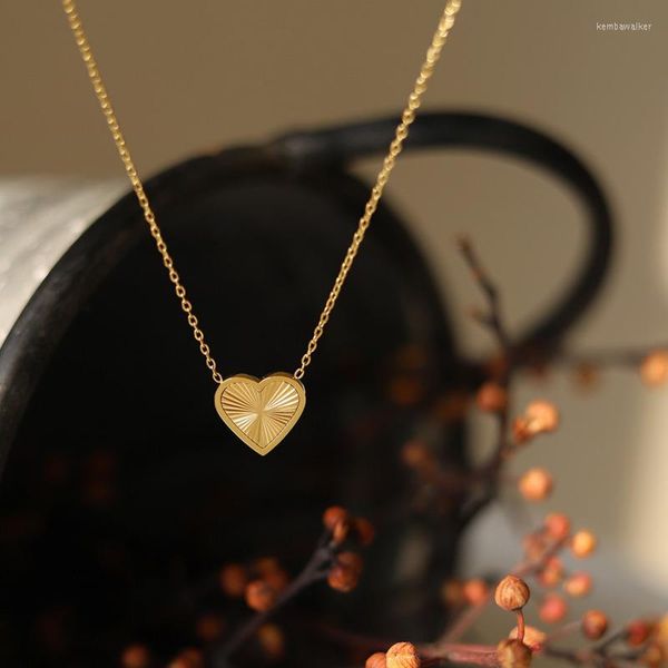 Подвесные ожерелья модная геометрическое персиковое ожерелье сердца коротки