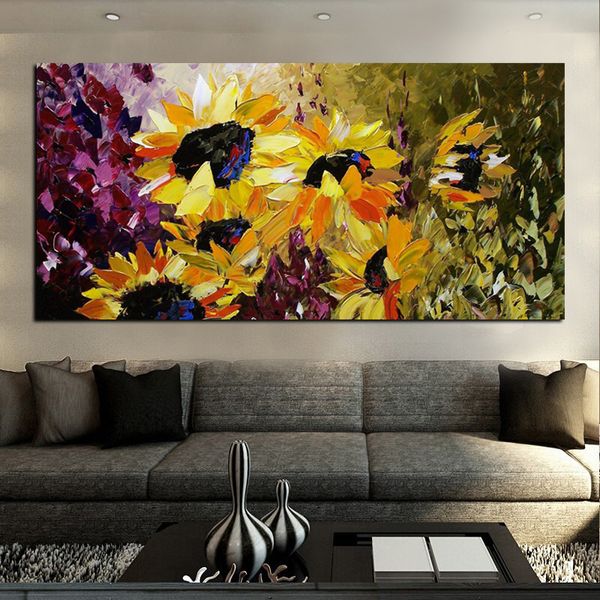 Malerei Moderne Abstrakte HD-Druck Blume Van Gogh Sonnenblume auf Leinwand Wand Bild Kunst Poster für Wohnzimmer Dekoration Cuadros