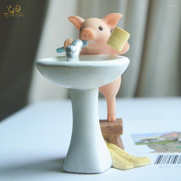 Dekorative Figuren, süßes Schwein, Tier, Puppe, Spielzeug, Statue, Feengarten, Miniatur-Auto, Desktop-Dekoration, Geburtstagsgeschenk, Heimdekoration, Zubehör