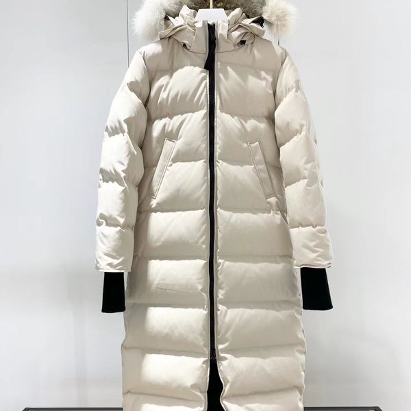 Canad￡ 2022 New Parka Coats Men￧￵es de designer feminino Cuffs Bordado cl￡ssico Down Jacket Top Top Siberiano Coiote de Peles Capuz Capuz